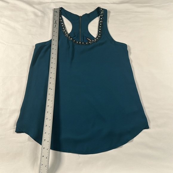 Express Blue Embellished Sleeveless Tank Top - Picture 2 of 6